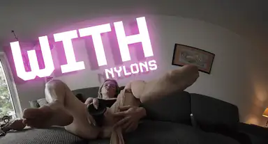 Sabdeluxe onani i nylonstrumpor