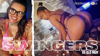Interraciella swingers med smutsiga gamla män
