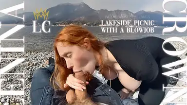 Picknick vid sjön med avsugning