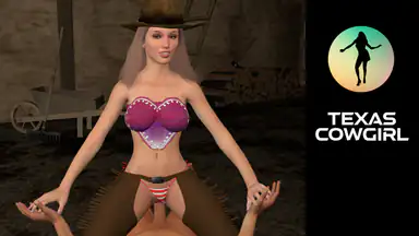 Smygande cowgirl i ladan
