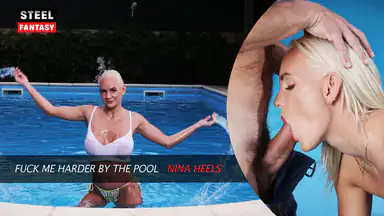 Knulla mig hårdare vid poolen Nina Heels