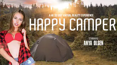 Happy Camper Knullar Ung och Tight Tjej Utomhus