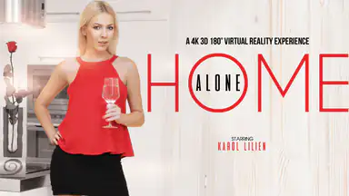 Hemma ensam, het och våt Karol Lilien, vild onani