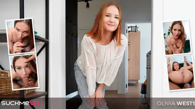 Rödhåriga Olivia Westsun har kul i sin första porrfilm