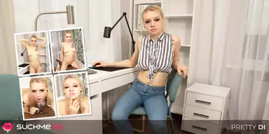 Snow Bunny Pretty Di får sin trånga fitta fylld med svart kuk