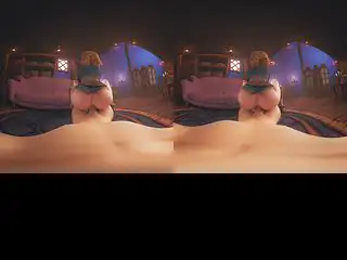 Princess Zelda rider kuk med sin röv-VR