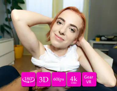 Thumbelina Sexig rödhårig lapdance VR180