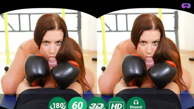 Djuphals-blowjob och het knullning från instruktören