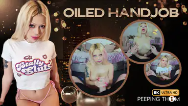 Angel Rae Doll - Oljad handjobb