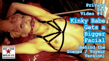 Privat sexvideo 4 Kinky brud får en större facial bakom kulisserna voyeurversion