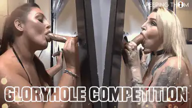 Gloryhole-tävling Loula vs Crystal hel scen