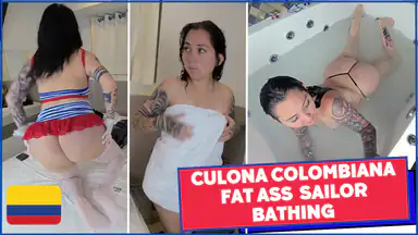 Colombiansk culona – fet rumpa, badande sjöman