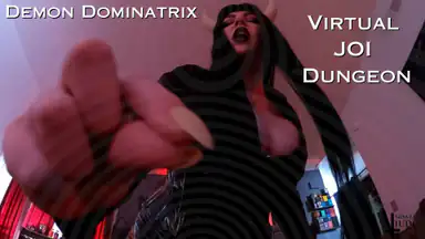 Demon-dominatrix virtuellt JOI-dungeon
