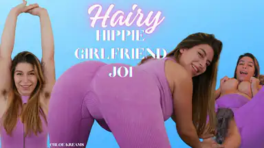 Hårig hippie-flickvän JOI