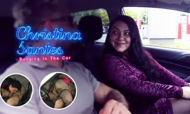 Hairy Christina Santes Banging in the Car