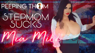 Mia milf-styvmor suger