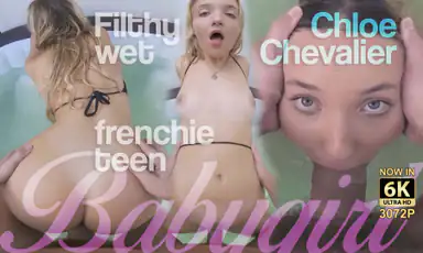 Smutsig Blöt Fransk Tonåring Får en Creampie