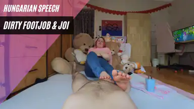 Ungersktalande smutsigt fotjobb JOI
