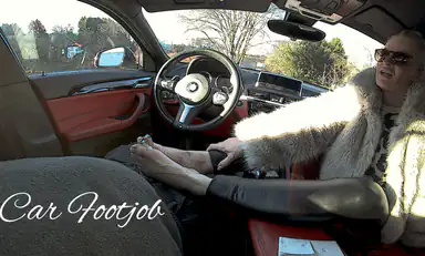 Car Footjob