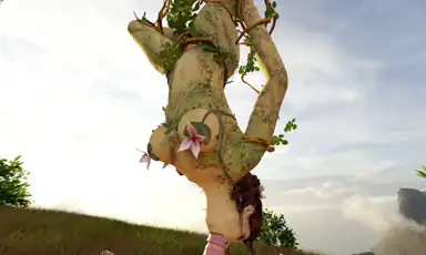 Vreal 18k Poison Ivy Snurrande Blowjob Medan Hon Hänger i ett Träd Arkham Knight Parodi