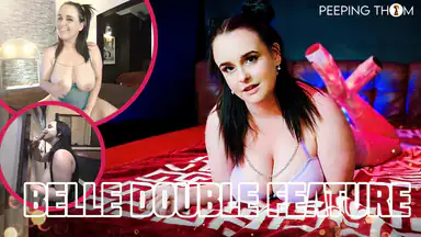 Busty Belle solo och gloryhole – dubbelprogram