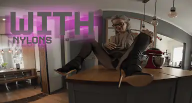 Sabdeluxe Svarta nylonstrumpor