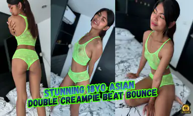 Vacker 18-årig Asiat Dubbel Creampie VR PMV