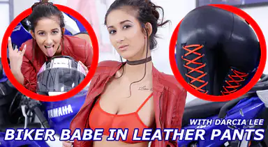 Biker Babe in Leather Pants