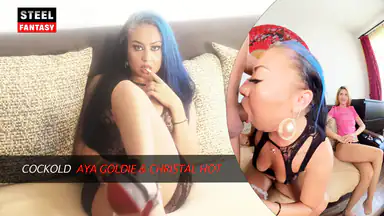 Cuckold Aya Goldie & Christal Hot