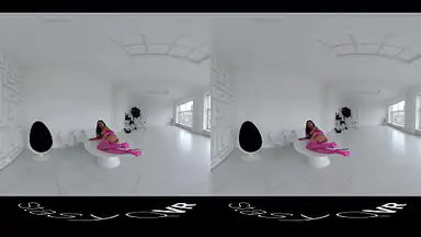 Stasyqvr 180 VR Porrvideo Pigga Nätstrumpbyxor med Silyq
