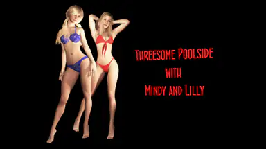 Threesome Poolside Mindy and Lilly