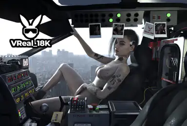 Vreal 18k Judy Alvarez onanerar i Delorean – parodicrossover mellan Cyberpunk och Tillbaka till framtiden