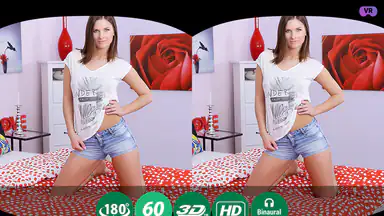 Självnöjeslektioner från en sexig solbränd skönhet