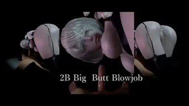 2B stor rumpa blowjob XXX-parodi